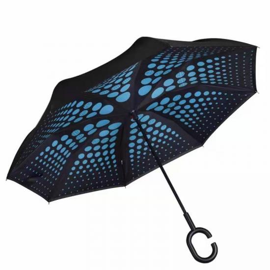  Winddicht Omgekeerde opvouwbare paraplu