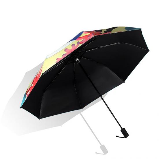 Aangepaste Womens Strong 3 vouwbare paraplu