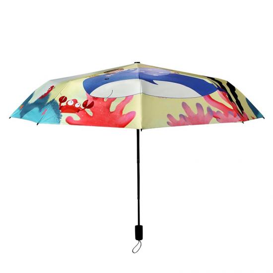Aangepaste Womens Strong 3 vouwbare paraplu