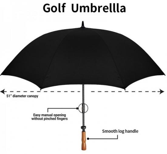 49 inch dubbele sterke golf paraplu
