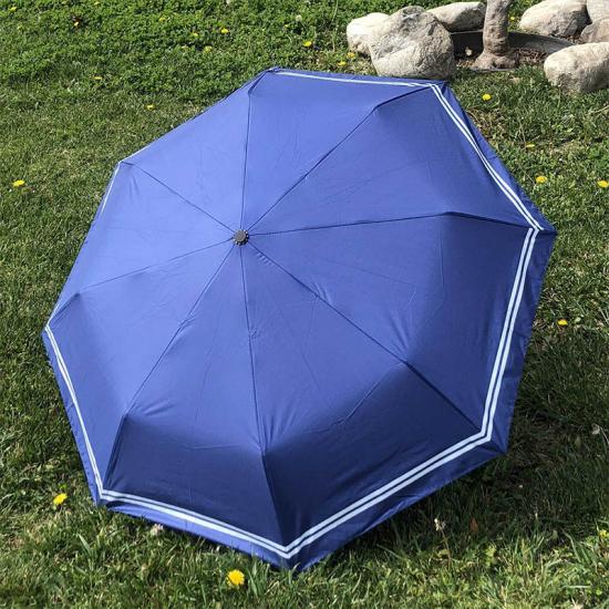 UV-beschermingshandleiding Gestreepte paraplu vouwen