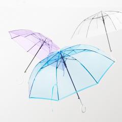 kleurrijke transparante poe-paraplu