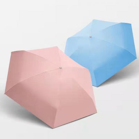 Mini draagbare platte 5 opvouwbare parasol