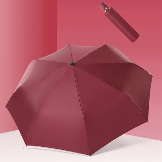 Automatische drievoudige paraplu in effen kleur