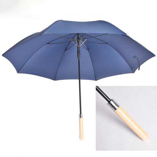 paraplu met houten handvat