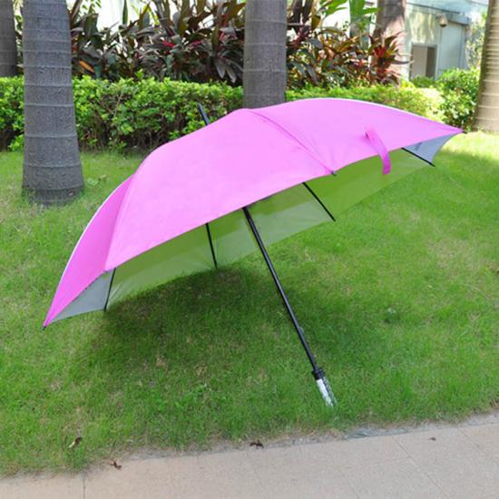 Kleurrijke zilver gecoate UV-bescherming golf paraplu