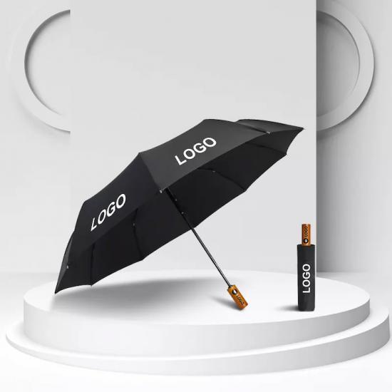 Groot formaat gepersonaliseerde automatische golfparaplu met aangepaste logo-afdrukken
