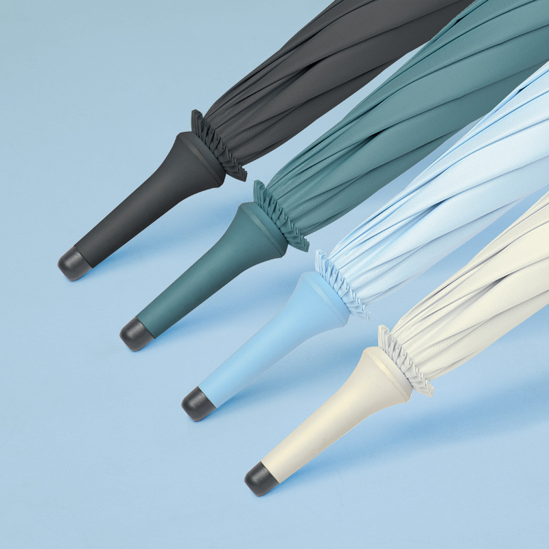 Aangepaste parapluontwerp grote golfparaplu met lange handgreep Reclameparaplu
