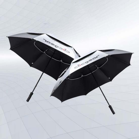 Aangepaste paraplu-ontwerp dubbellaagse paraplu met lange handgreep 34 